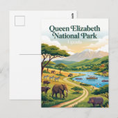 Queen-Elizabeth-Nationalpark Uganda Postkarte (Vorne/Hinten)
