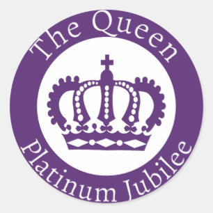 Queen Elizabeth Platinum Jubilee - The Queen Runder Aufkleber