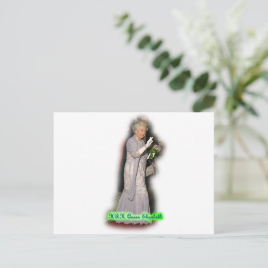QUEEN Elizabeth Postkarte (Stehend Vorderseite)
