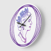 Queen Elizabeth Profile Große Wanduhr (Winkel)