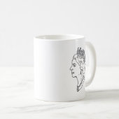 Queen Elizabeth Profile Kaffeetasse (VorderseiteRechts)