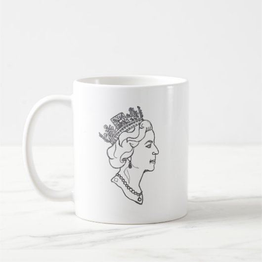 Queen Elizabeth Profile Kaffeetasse (Links)