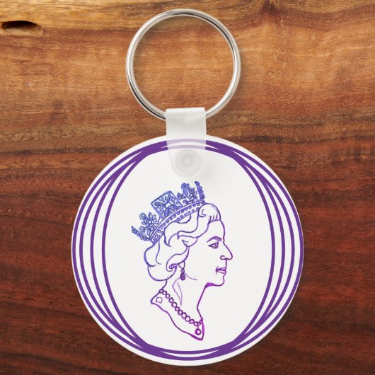 Queen Elizabeth Profile Schlüsselanhänger (Rückseite)