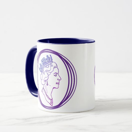 Queen Elizabeth Profile Tasse (Vorderseite Links)