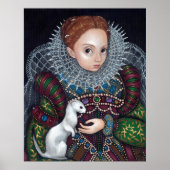 Queen Elizabeth und ein Kunstdrucktudor von Ermine Poster (Vorne)