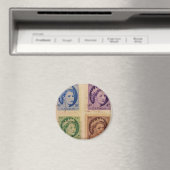 Queen Elizabeth Vintag Briefmarke Magnet (In Situ (Geschirrspüler))