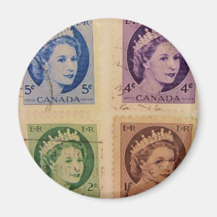 Queen Elizabeth Vintag Briefmarke Magnet
