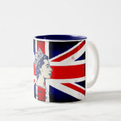 Queen Elizabeth Zweifarbige Tasse (VorderseiteRechts)