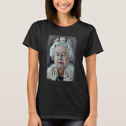 Queen Elizabeth's II British Crown Majesty Queen E T-Shirt (Vorderseite)
