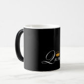 "Queen Energy: Black Tasse with Bold 'Queen' Desig (Vorderseite Links)