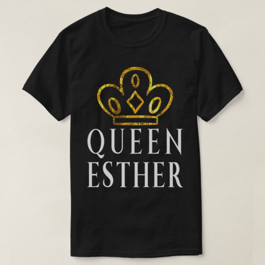 Queen Esther Gold Crown Purim Kostüm Premium T-Shirt (Design vorne)
