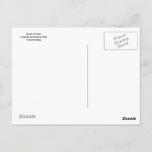 Queen Esther Postkarte (Rückseite)