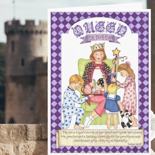 Queen for Day Christlich Birthday Card Karte