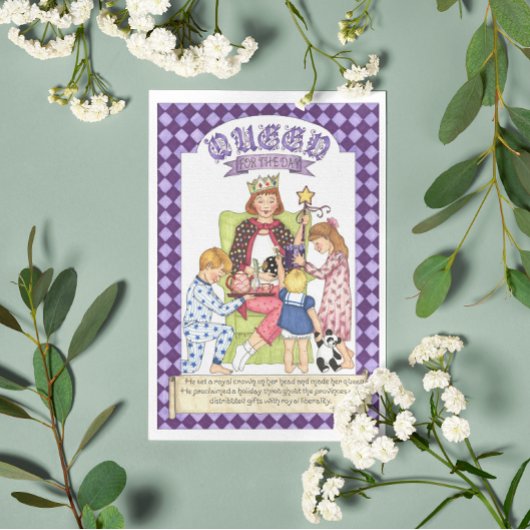 Queen for Day Inspirational Postcard Postkarte