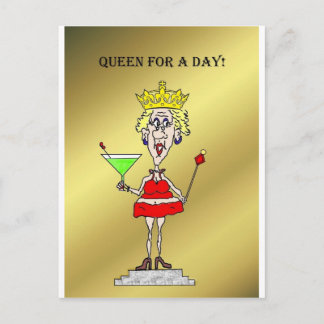 QUEEN FÜR EINEN TAG GEGENSEITIG HOT MAMA POSTKARTE