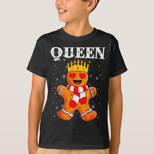 Queen Gingerbread Merry Christmas Matching Family T-Shirt (Vorderseite)