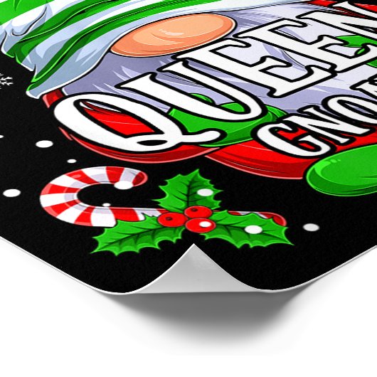 Queen Gnome Christmas Pajamas Matching Family Grou Poster (Ecke)