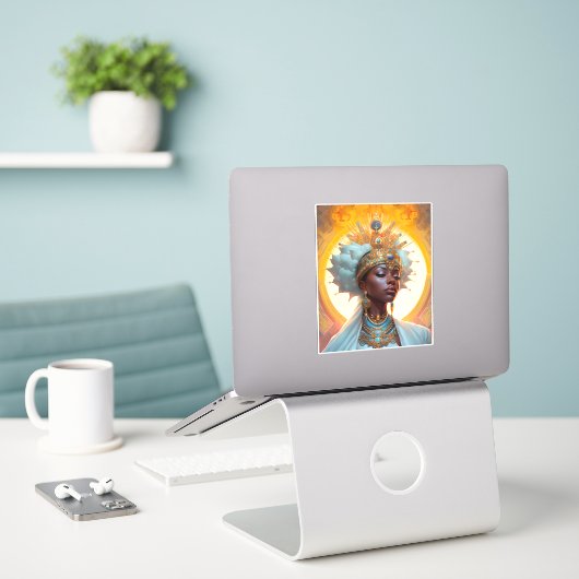 Queen Goddess Fantasy Art Aufkleber (Laptop auf Schreibtisch)