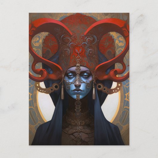 Queen Goddess Fantasy Art Postkarte (Vorderseite)