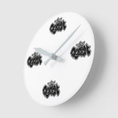 Queen Graffiti Design Runde Wanduhr (Winkel)