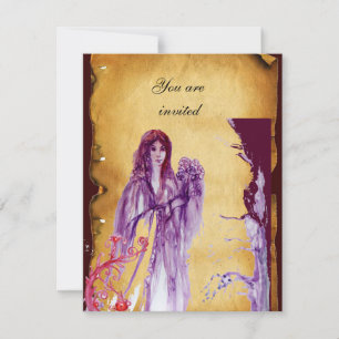 QUEEN GUINEVERE, braunes Pergament Einladung