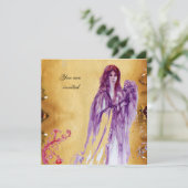 QUEEN GUINEVERE, braunes Pergament Einladung (Stehend Vorderseite)