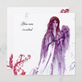 QUEEN GUINEVERE, Champagne Metallic Einladung (Vorne/Hinten)