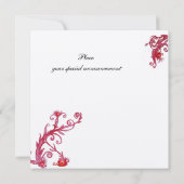 QUEEN GUINEVERE, Champagne Metallic Einladung (Rückseite)