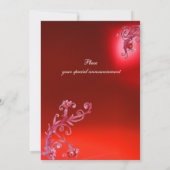 QUEEN GUINEVERE Rote Lila Fantasie Einladung (Rückseite)