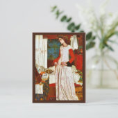 Queen Guinevere von William Morris (beste Qualität Postkarte (Stehend Vorderseite)
