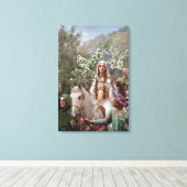 Queen Guinevere's Maying (by John Collier) Leinwanddruck (Insitu (Holzboden))