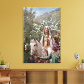 Queen Guinevere's Maying (by John Collier) Leinwanddruck (Insitu (Wohnzimmer))
