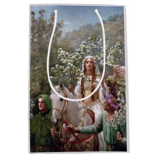 Queen Guinevere's Maying (by John Collier) Mittlere Geschenktüte (Vorderseite)