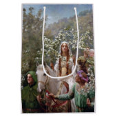 Queen Guinevere's Maying (by John Collier) Mittlere Geschenktüte (Rückseite)