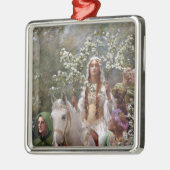 Queen Guinevere's Maying (by John Collier) Ornament Aus Metall (Links)