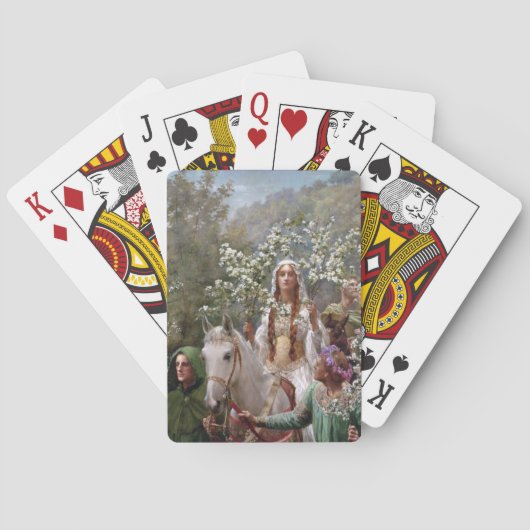Queen Guinevere's Maying (by John Collier) Spielkarten (Rückseite)