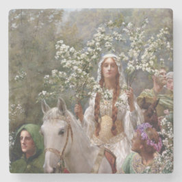 Queen Guinevere's Maying (by John Collier) Steinuntersetzer