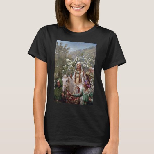 Queen Guinevere's Maying (by John Collier) T-Shirt (Vorderseite)