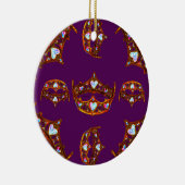 Queen Hearts Gold Crown Tiara Muster königlichen l Keramikornament (Rechts)