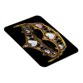 Queen Hearts Gold Crown Tiara schwarzer Magnet (Rechte Seite)