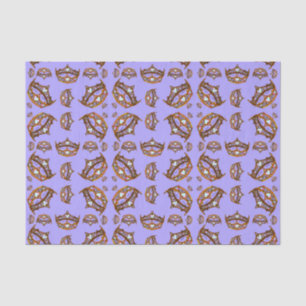 Queen Hearts Gold Crowns Tiaras periwinkle Gewebe Seidenpapier
