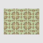 Queen Hearts Gold Crowns Tiaras Pfefferminzpapier Seidenpapier (Vorderseite)