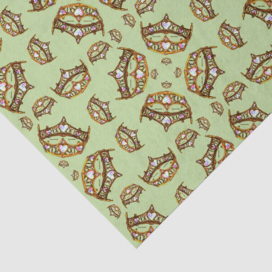 Queen Hearts Gold Crowns Tiaras Pfefferminzpapier Seidenpapier (Ausschnitt)
