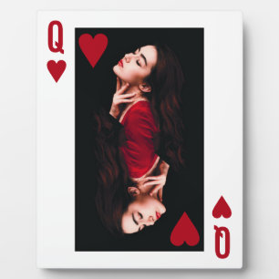 Queen Hearts Kartenspielen Valentine Foto Plaque Fotoplatte