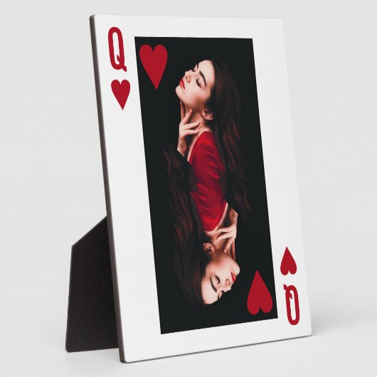 Queen Hearts Kartenspielen Valentine Foto Plaque Fotoplatte (Seite)