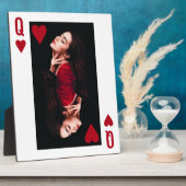 Queen Hearts Kartenspielen Valentine Foto Plaque Fotoplatte (Seite)