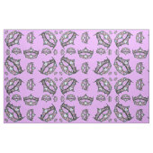 Queen Hearts Silver Crown Tiara Muster rosa lilac Stoff (Fat Quarter (45,7 x 55,9 cm))