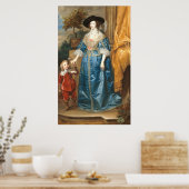 Queen Henrietta Maria - van Dyck Fine Art Poster (Küche)