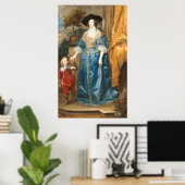 Queen Henrietta Maria - van Dyck Fine Art Poster (Heimbüro)