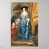 Queen Henrietta Maria - van Dyck Fine Art Poster (Vorne)